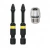 Bague Avec 2 Embouts Impact Torsion Pz2 50mm DEWALT - DT70535T-QZ