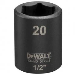Douilles Impact Diamètre 20 Mm 1/2" DEWALT - DT7538-QZ