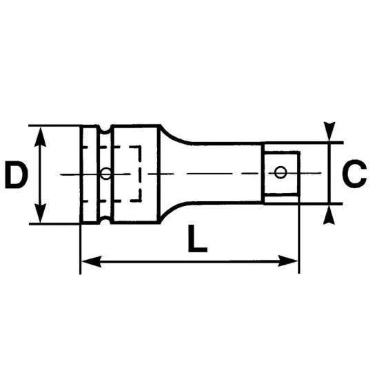 RALLONGE CHOCS 1/2 265 MM SAM OUTILLAGE - NS215 – Image 2